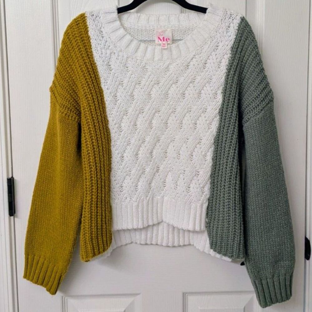NWOT So Me Colorful Color Block Women's Sweater | SZ Med